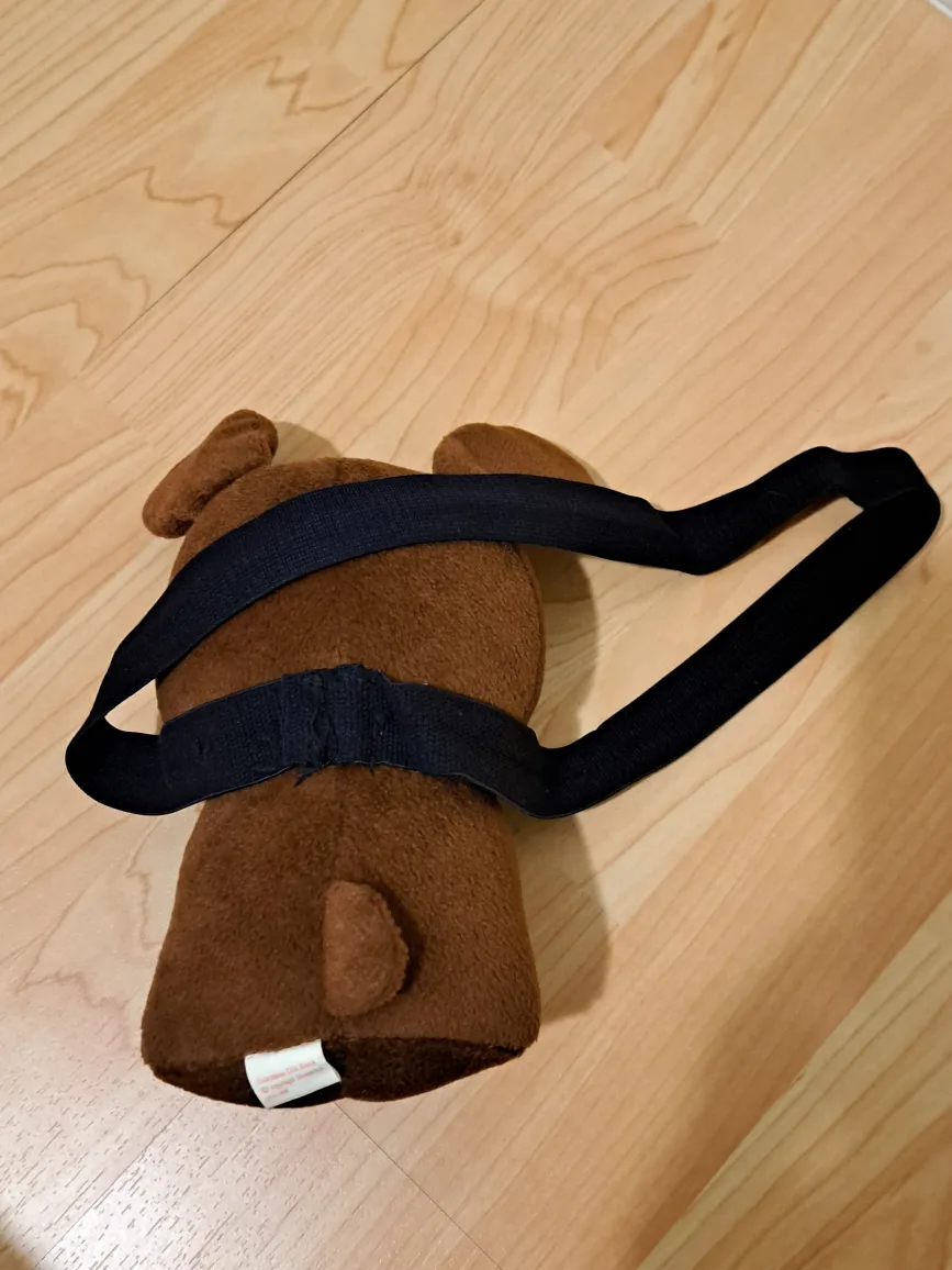 Brown Plush Dog with Back strap 7" image indicator(4)