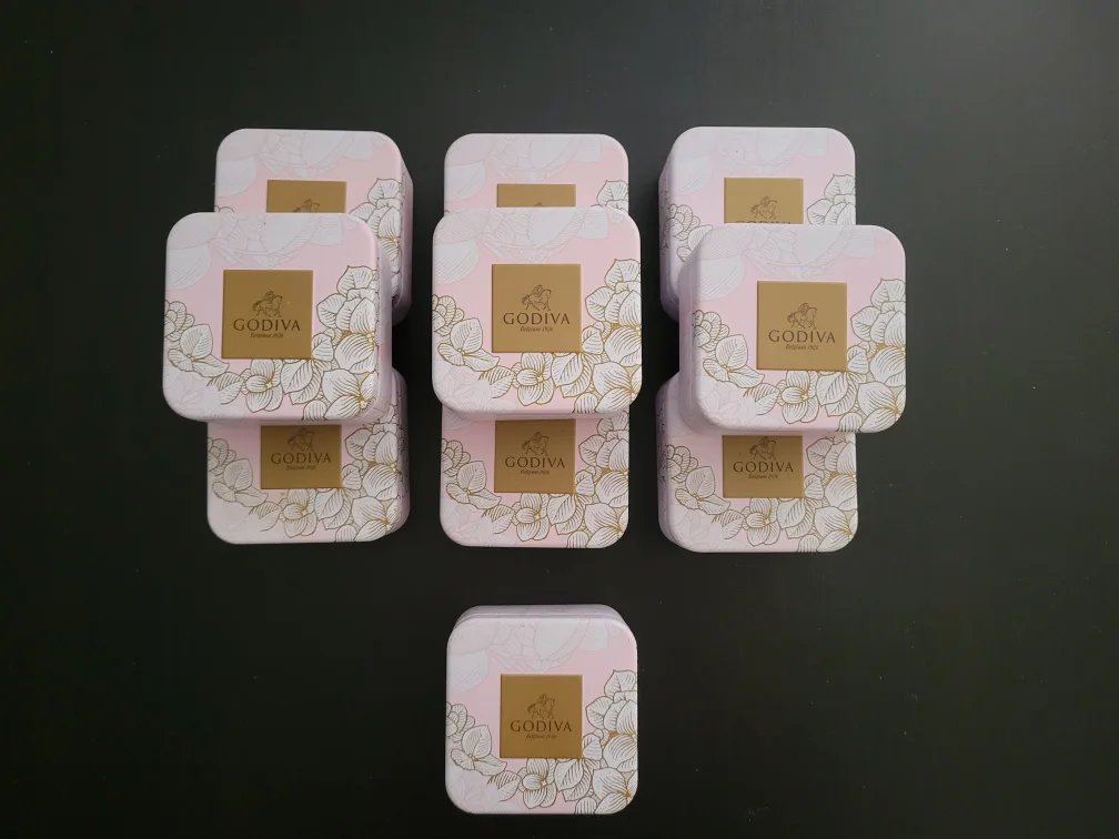 10 empty tins from  "Godiva"  Chocolate image indicator(2)