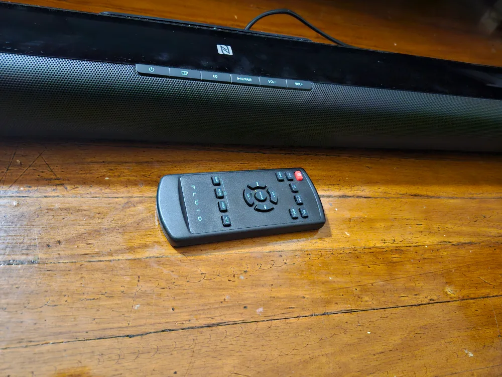 Fluid 2.0 Bluetooth Soundbar with Remote Like New image indicator(3)