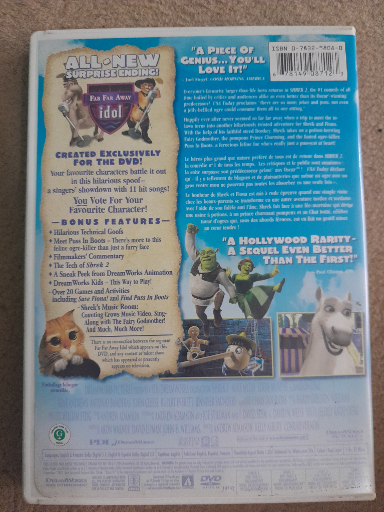 Shrek 2 DVD - Widescreen - Bonus Features - photo 3