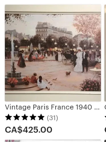 Vintage Paris France 1940  Framed Print image indicator(7)