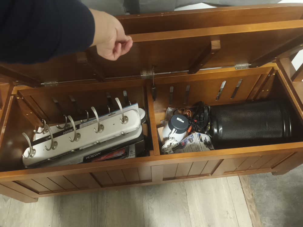 Wooden Storage Bench with Hidden Compartment - photo 3