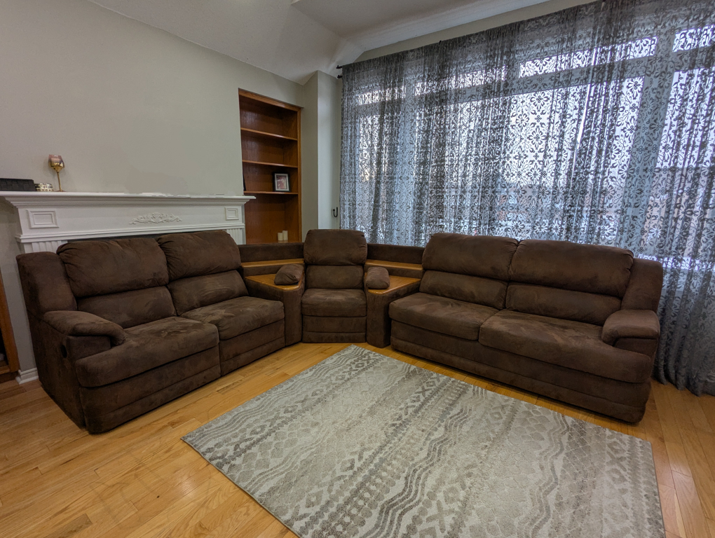Brown Reclining Sectional Sofa