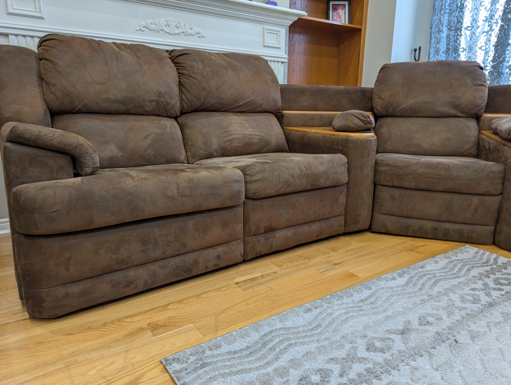 Brown Reclining Sectional Sofa - photo 3