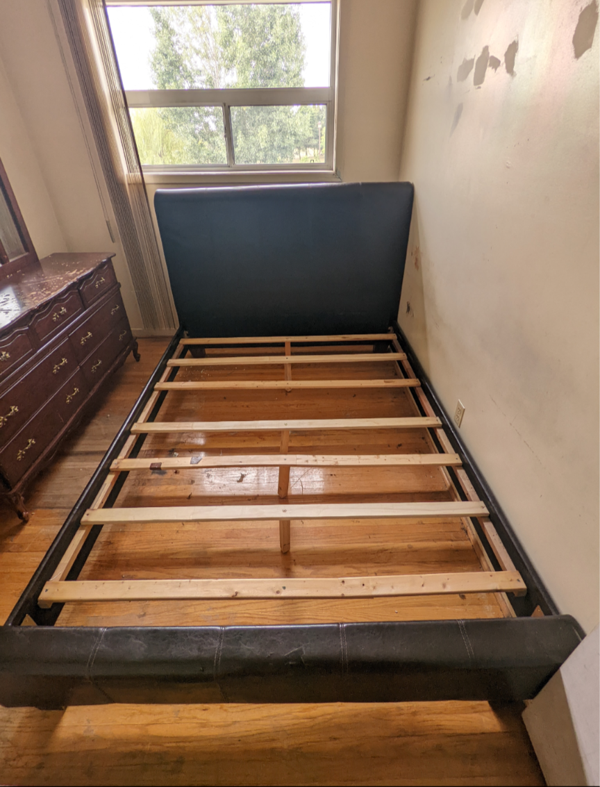 2 Queen Faux Leather Bed Frame