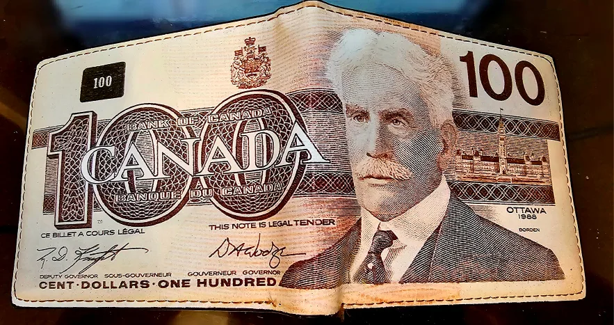 $100 Bill Design Leather like Bi-fold Wallet image indicator(2)