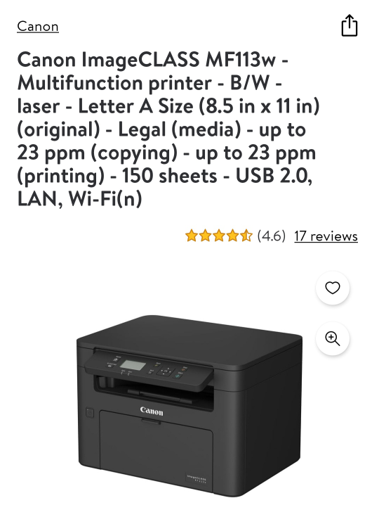 Canon imageCLASS MF113w Multifunction Printer - photo 2