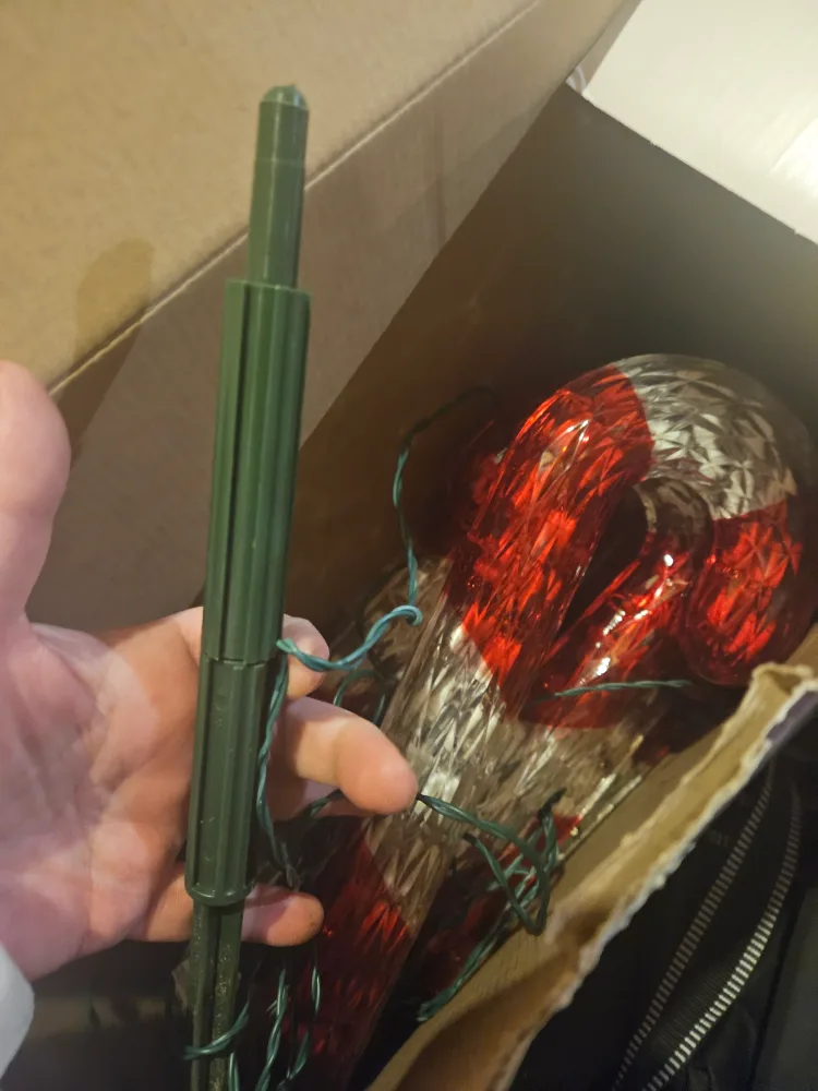 6 LED Candy Cane Lawn Stakes - Outdoor Christmas Decor image indicator(3)