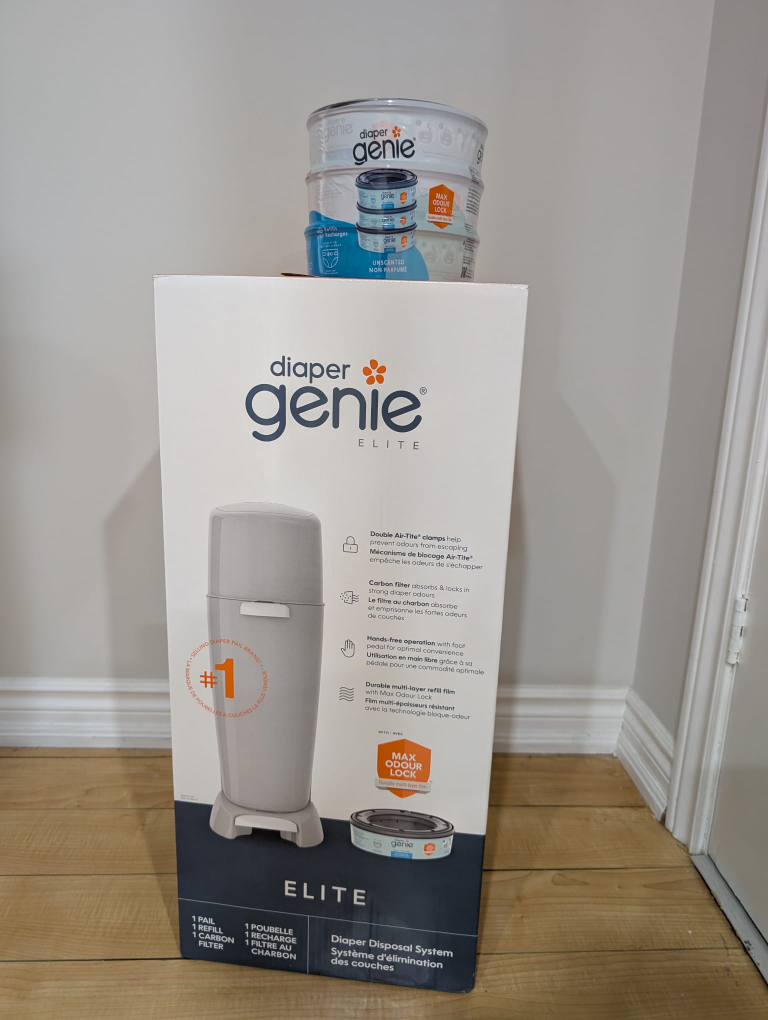 Diaper Genie Elite Diaper Disposal System with refills