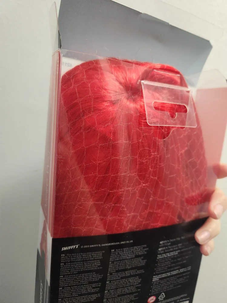 Brand New Red Long Curly Costume Wig image indicator(2)