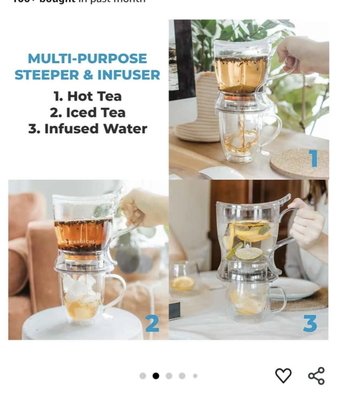 Grosche Aberdeen Easy Tea Steeper - Multi-Purpose Infuser - photo 3