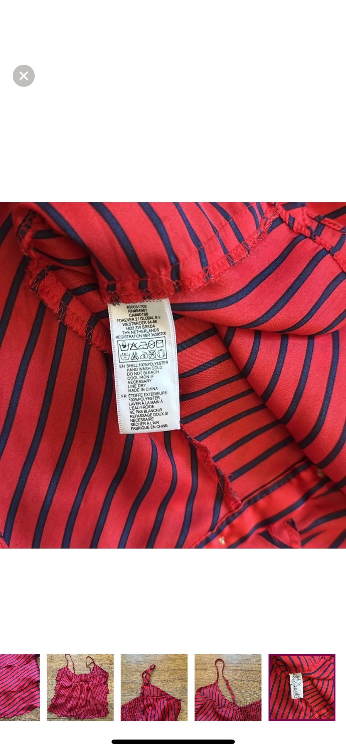 Striped satin-like tank top image indicator(7)