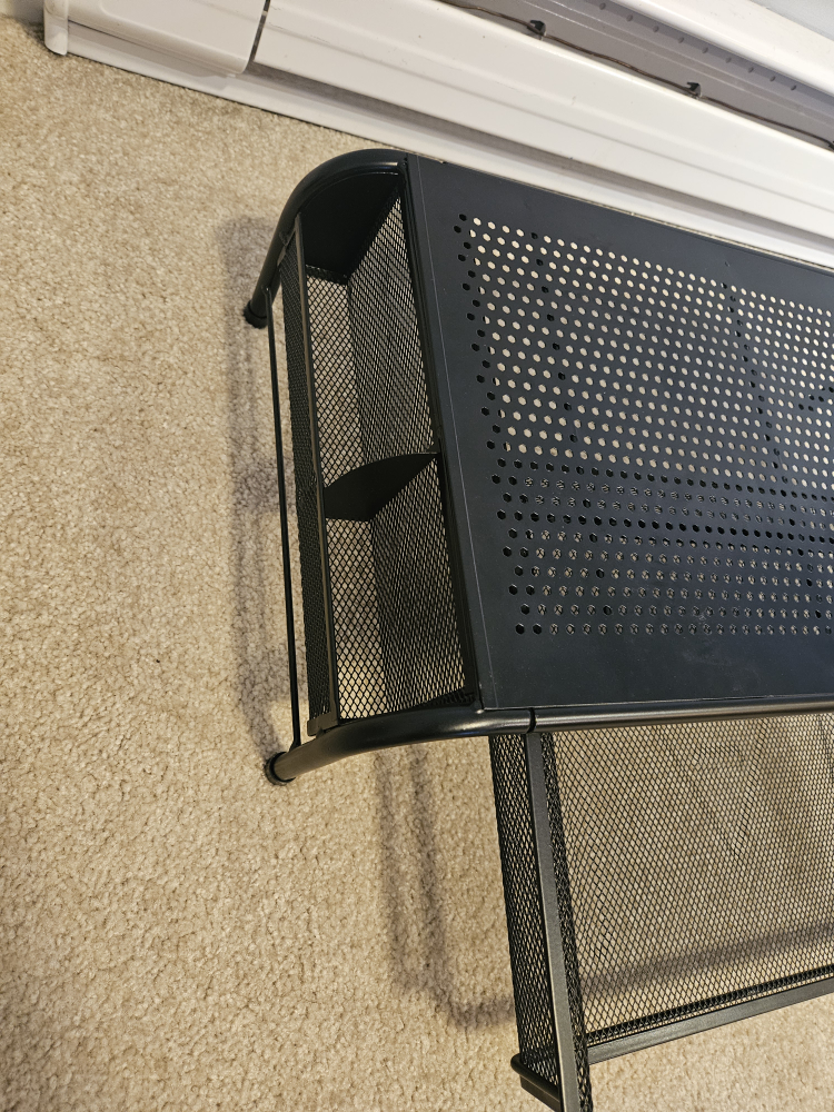 Black Metal Laptop Riser with Storage - photo 5