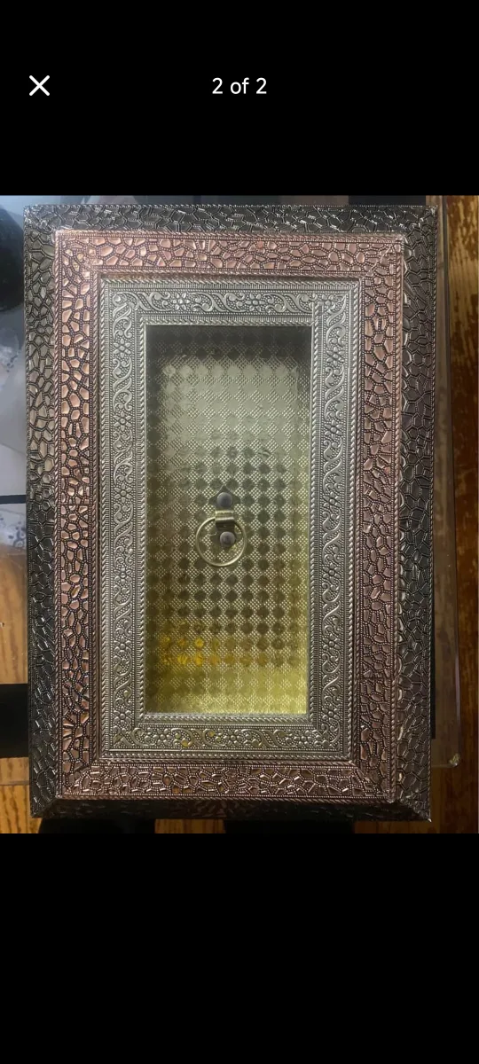 Ornate Decorative Box with Peacock Feather image indicator(2)