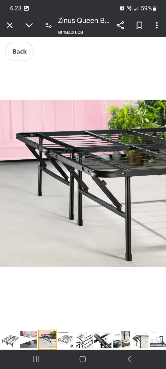 Zinus Queen Size Metal Bed Frame foldable image indicator(2)