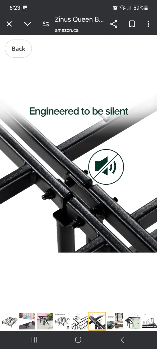 Zinus Queen Size Metal Bed Frame foldable image indicator(4)