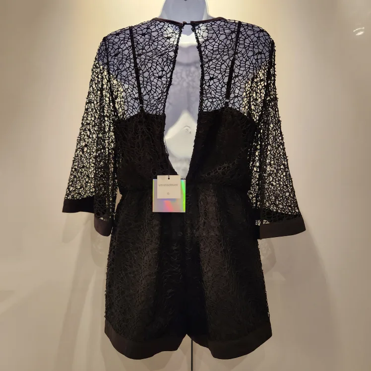 Black Crochet Lace Jumpsuit image indicator(6)