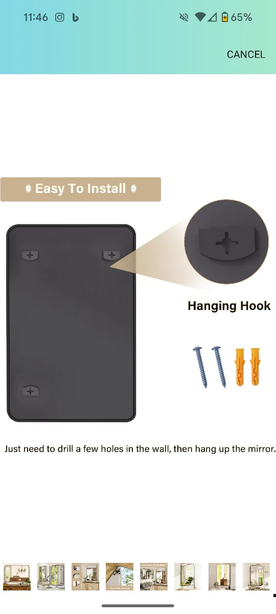 HARRITPURE 26" x 38" Corner Bathroom Mirror image indicator(2)