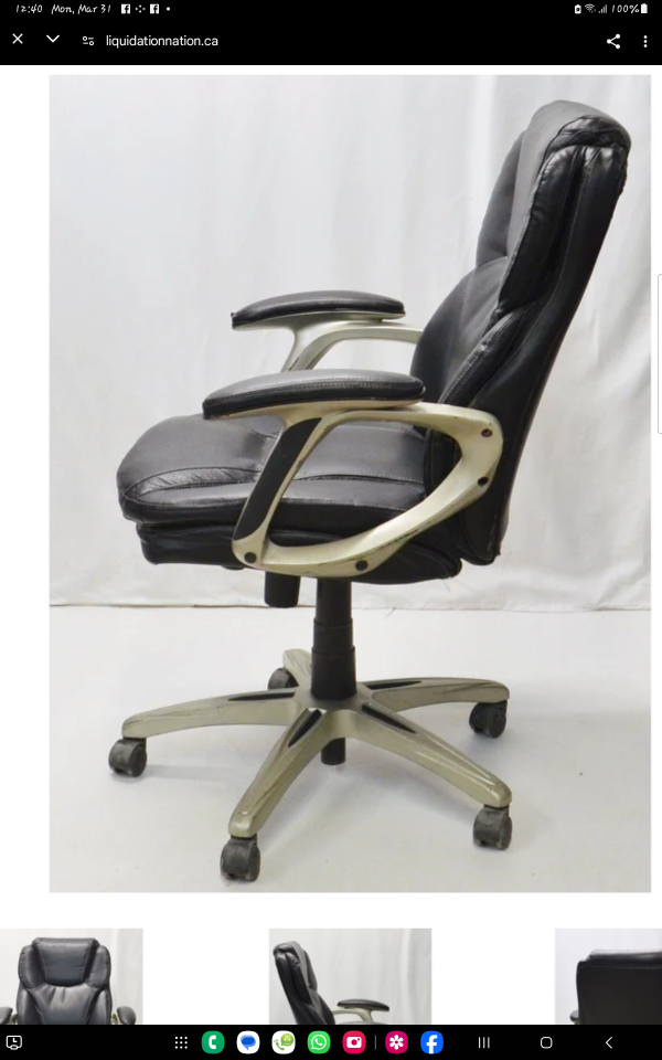 Black Leather Executive Office Chair - photo 2