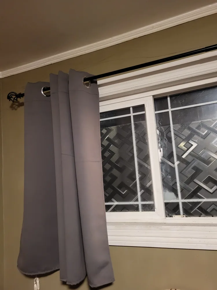 dark Grey curtains. 52 wide x 36 long thumbnail