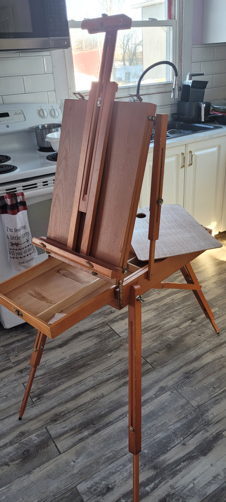 Portable Wooden Easel with Storage - photo 2