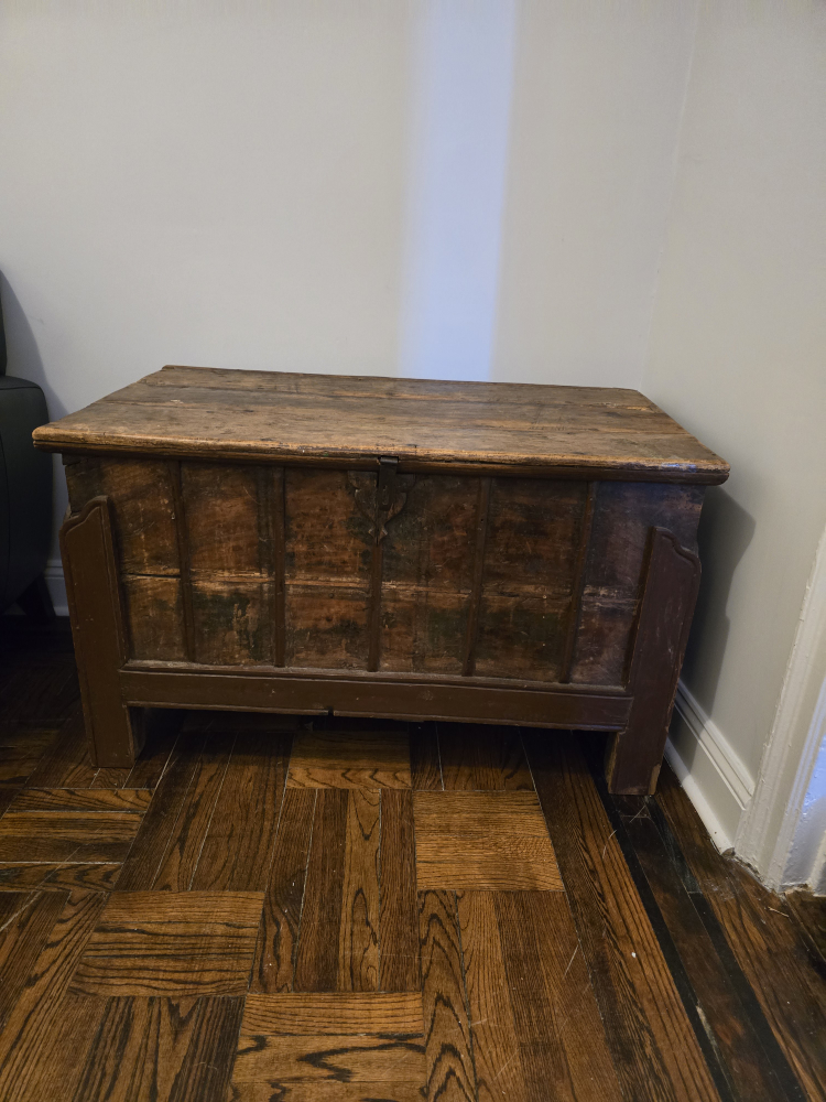 Antique Wooden Chest Trunk