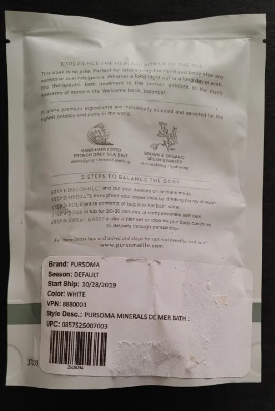 Pursoma Minerals de Mer Daily Balancing Bath Ritual image indicator(2)