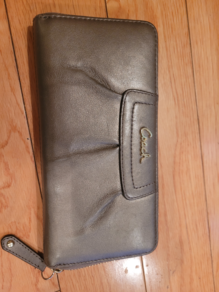 Coach Leather Zip-Around Wallet