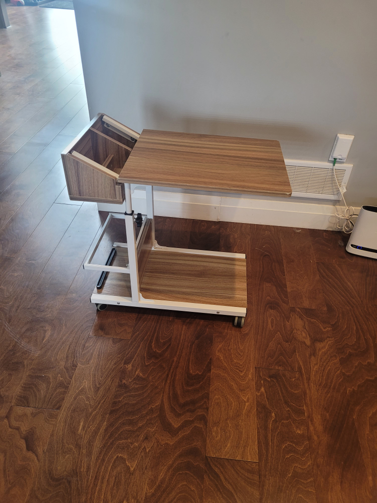 Rolling Laptop Desk with Storage