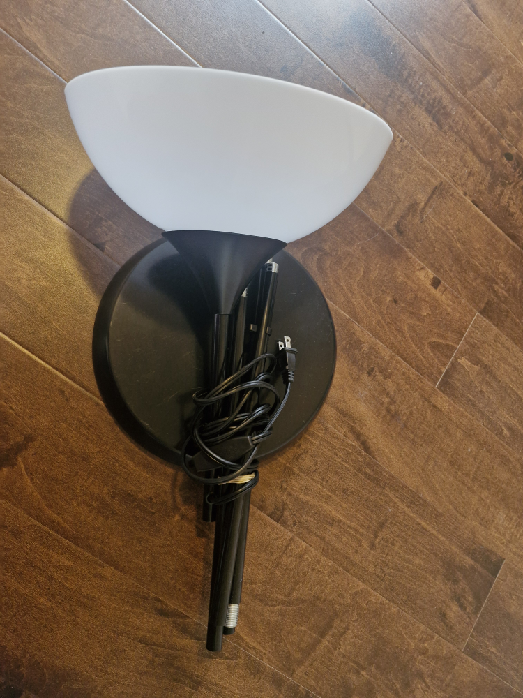 IKEA Floor Lamp - Black with White Shade - photo 2