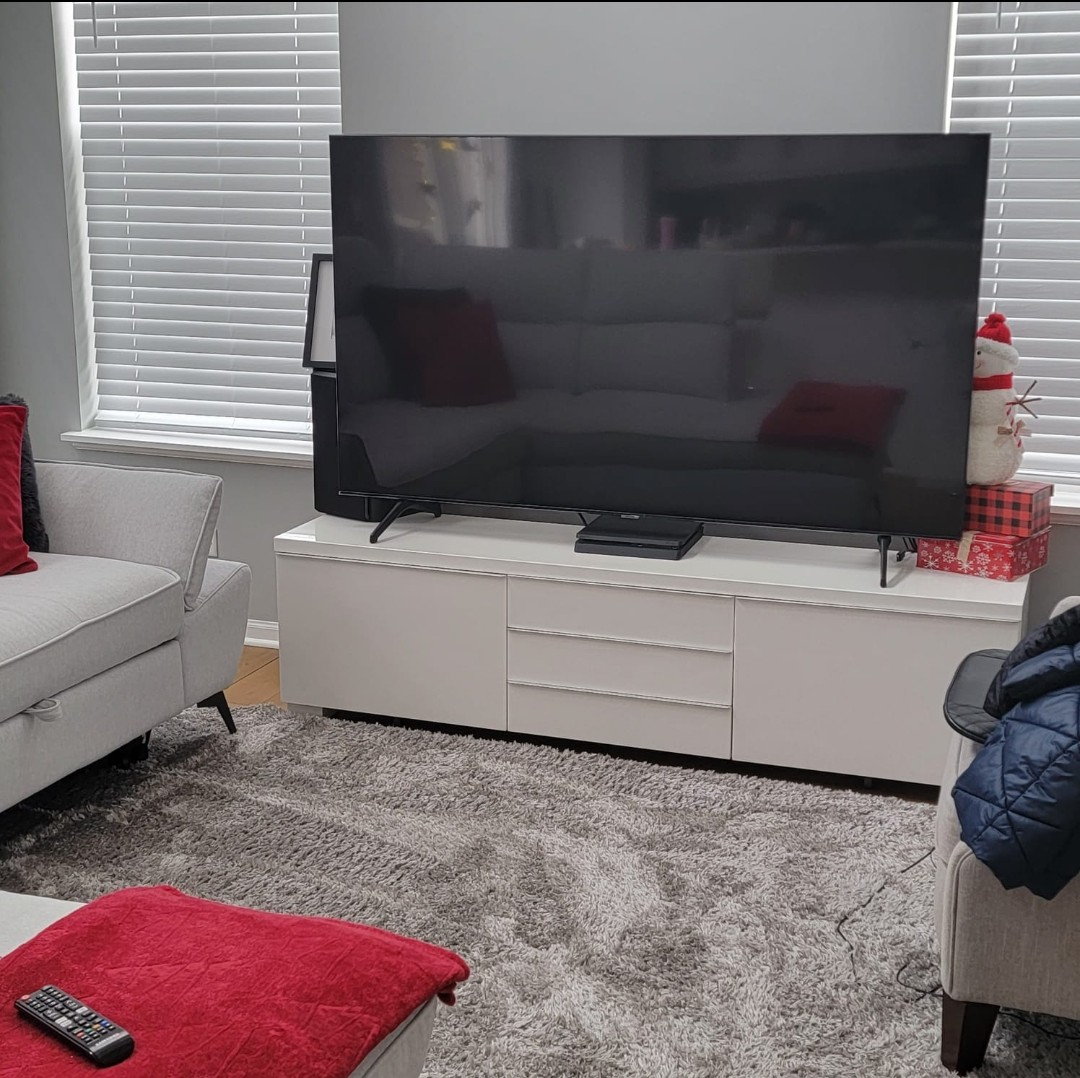 White High Gloss TV Stand Media Console Cabinet
