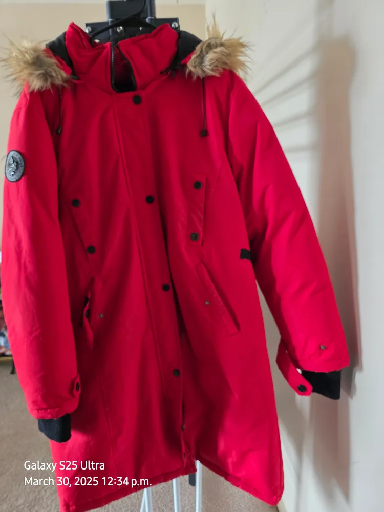 Red Winter jacket and Black Snow Pants image indicator(2)