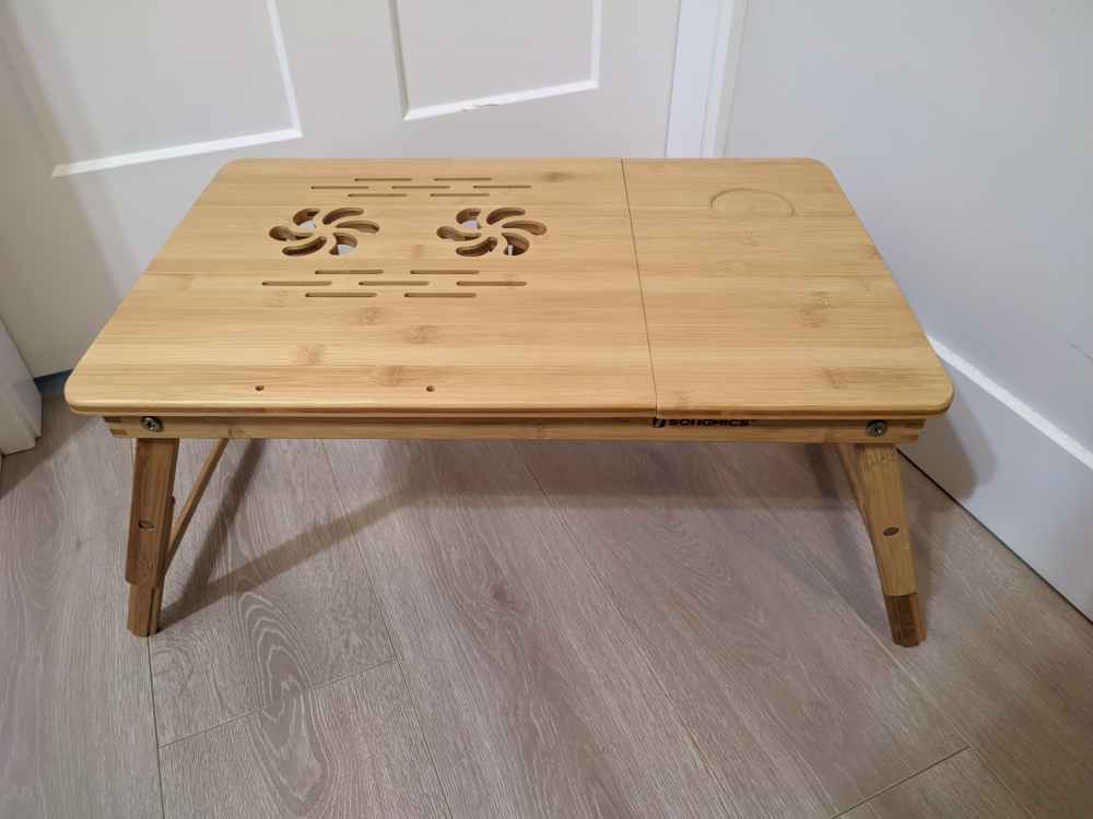SONGMICS Bamboo Laptop Table