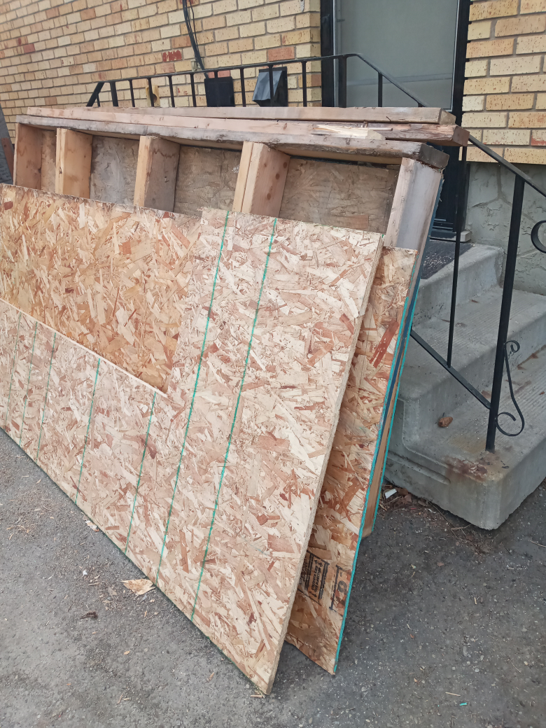 Used Oriented Strand Board (OSB) and Wood Framing