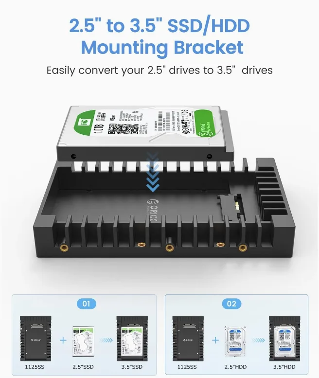 ORICO 1125SS 2.5" to 3.5" HDD/SSD Mounting Bracket image indicator(5)