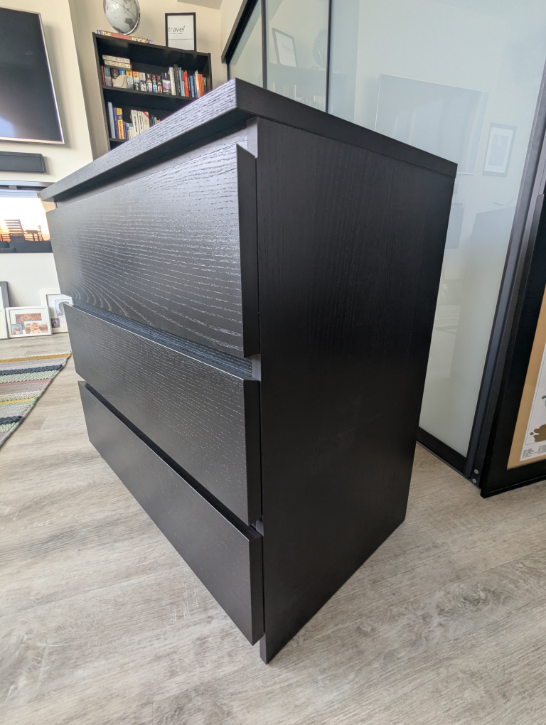 IKEA Malm 3-Drawer Chest (black/brown) - photo 2