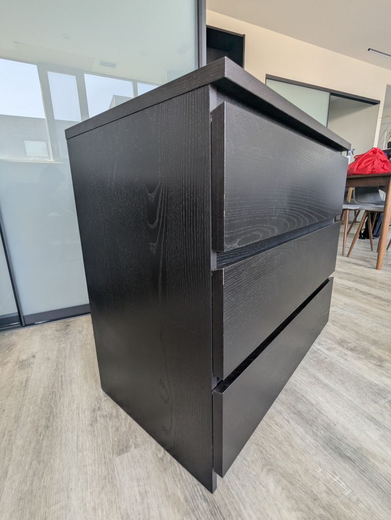 IKEA Malm 3-Drawer Chest (black/brown) - photo 3