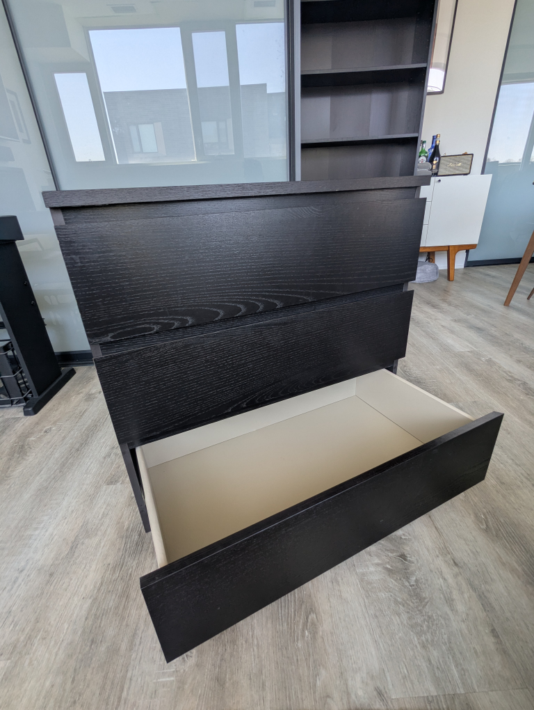 IKEA Malm 3-Drawer Chest (black/brown) - photo 4