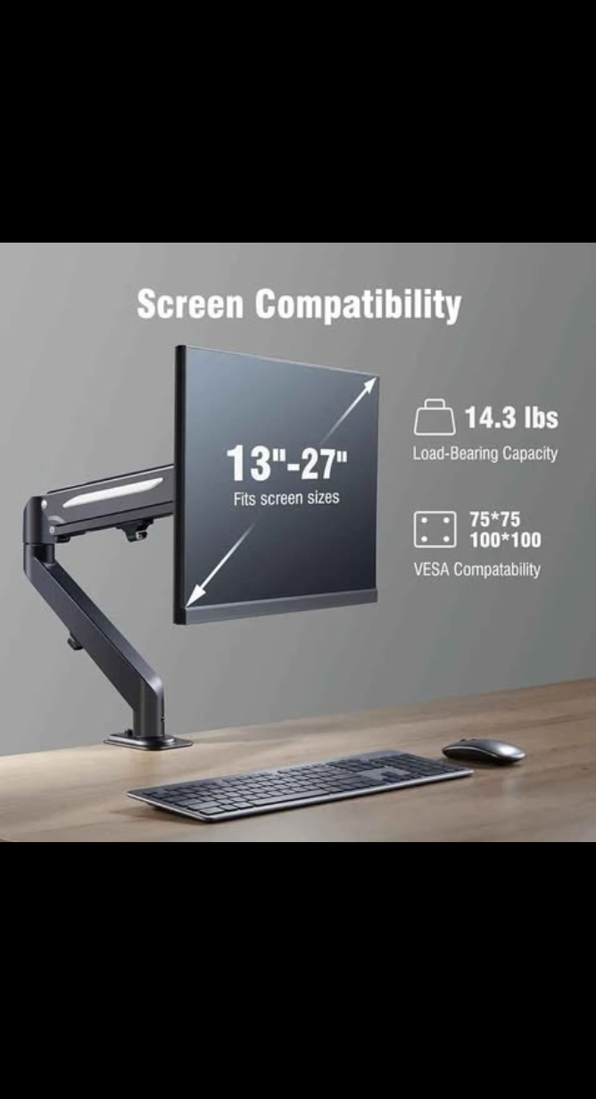 Adjustable Monitor Desk Mount Arm - 13-27 inch Screens - photo 3