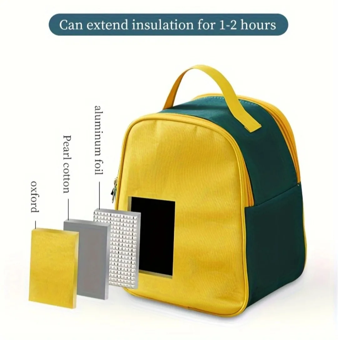 Stainless Steel Lunch Box with Carrying Bag and Cutlery $ 5 image indicator(8)