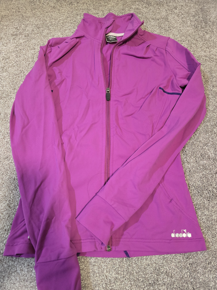 Diadora Women's Purple Zip-Up Track Jacket