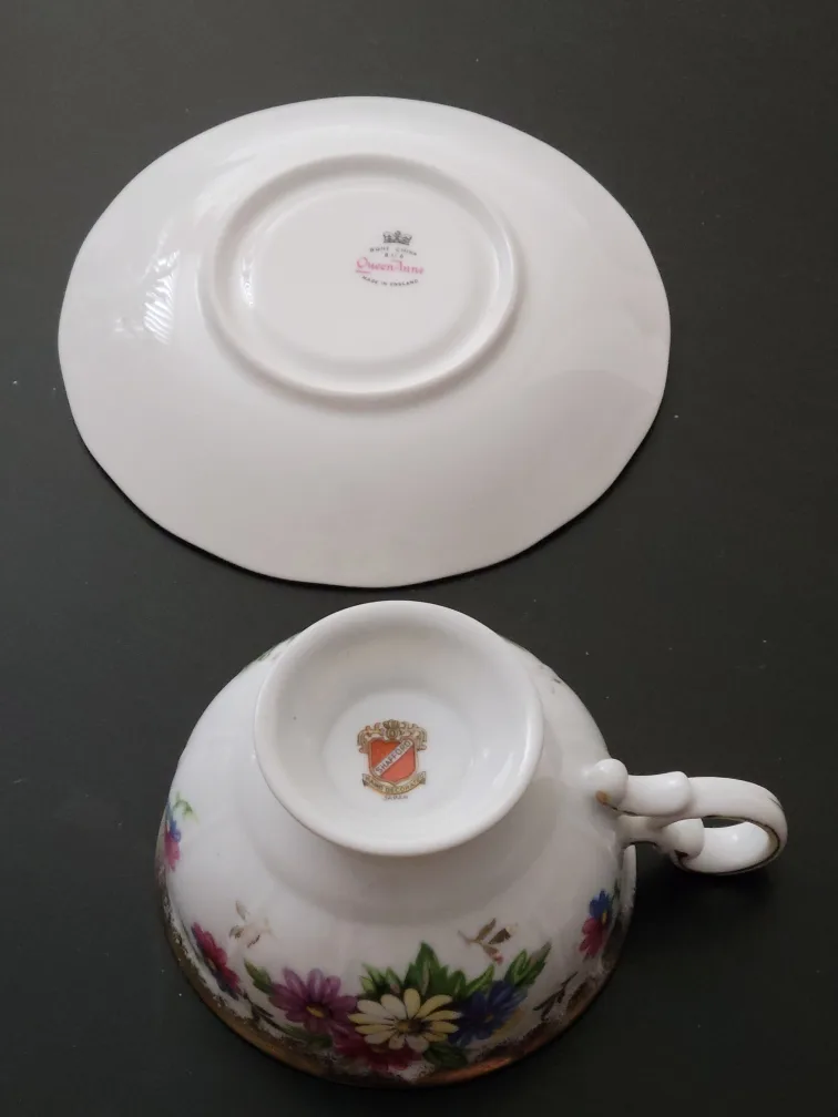 Vintage Floral Teacup and Saucer Set image indicator(4)