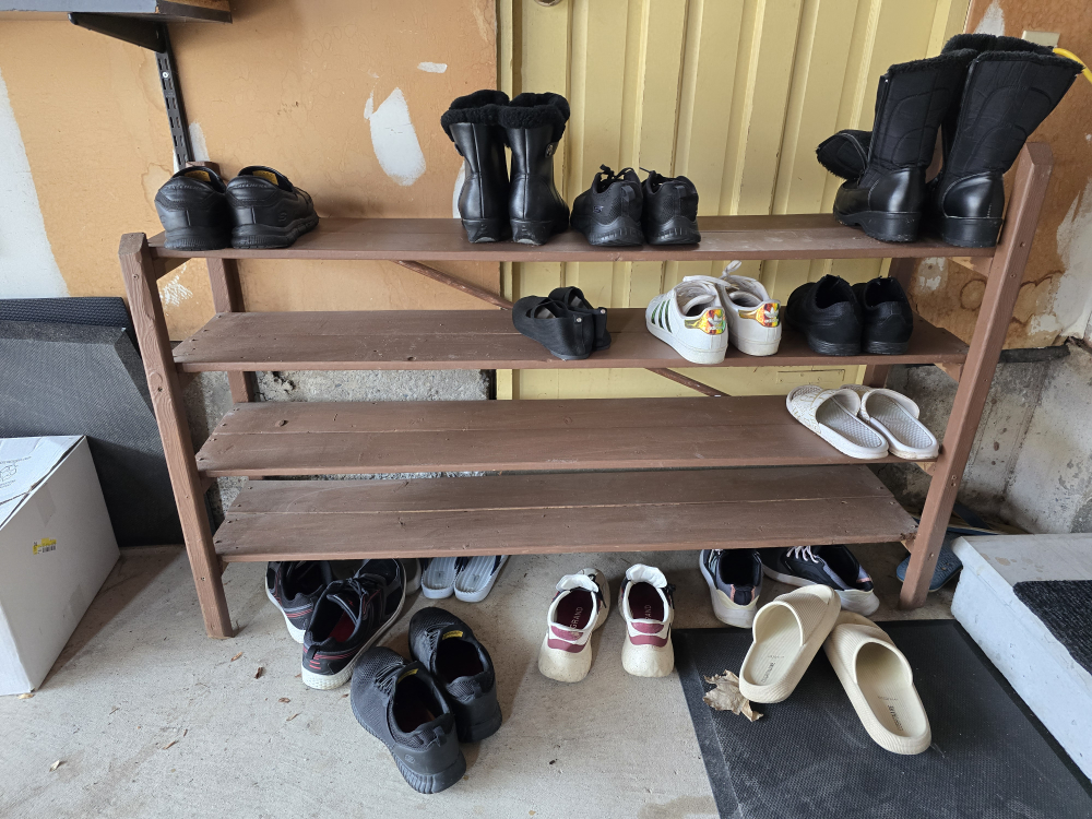 Wooden 4-Tier Shoe Rack