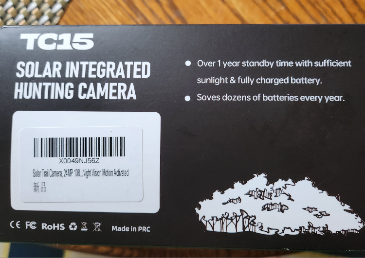 TC15 4K Solar Integrated Hunting Camera - New in Box - photo 3