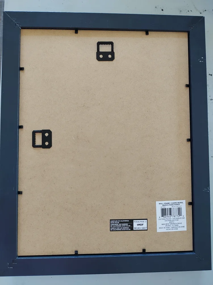 Two Dark Blue Picture Frames with Glass and Matte image indicator(2)