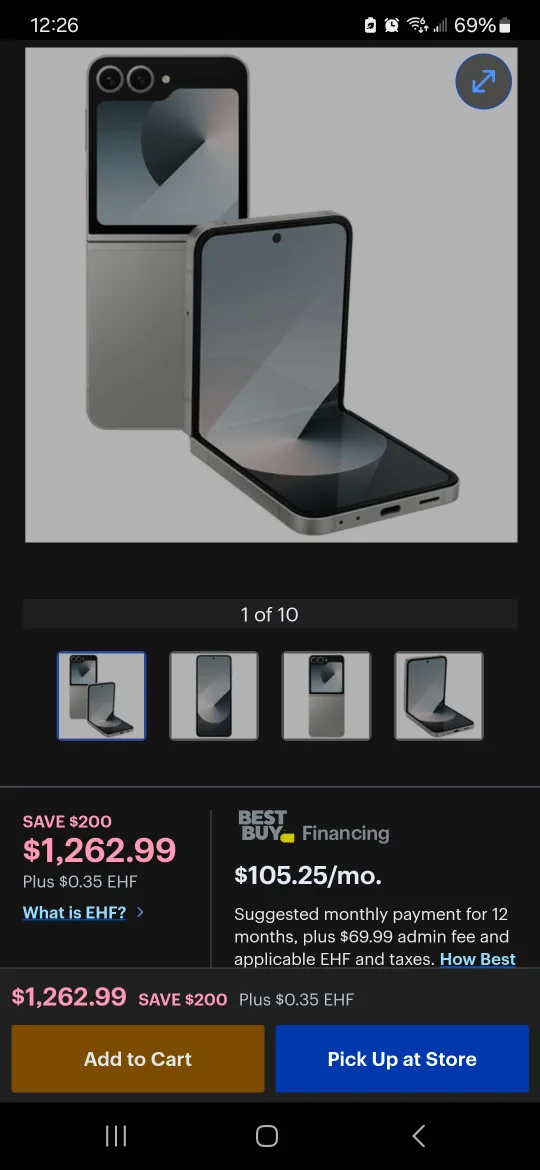 Samsung Galaxy Z Flip6 Smartphone - Brand New in Box image indicator(3)