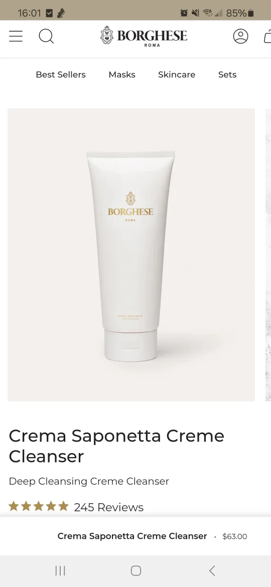 Borghese Crema Saponetta Deep Cleansing Face Cleanser (New) thumbnail