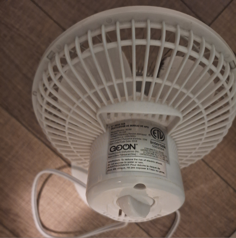 Goon 6" Desk Fan - White - photo 3