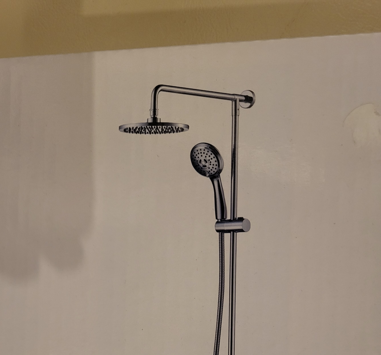 Chrome shower head & hand-held shower set - photo 2