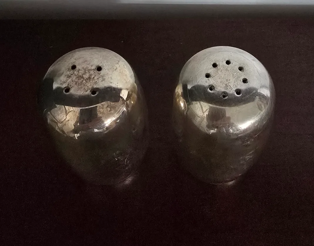 Dansk Vintage Silver Plated Salt and Pepper Shakers Japan image indicator(2)